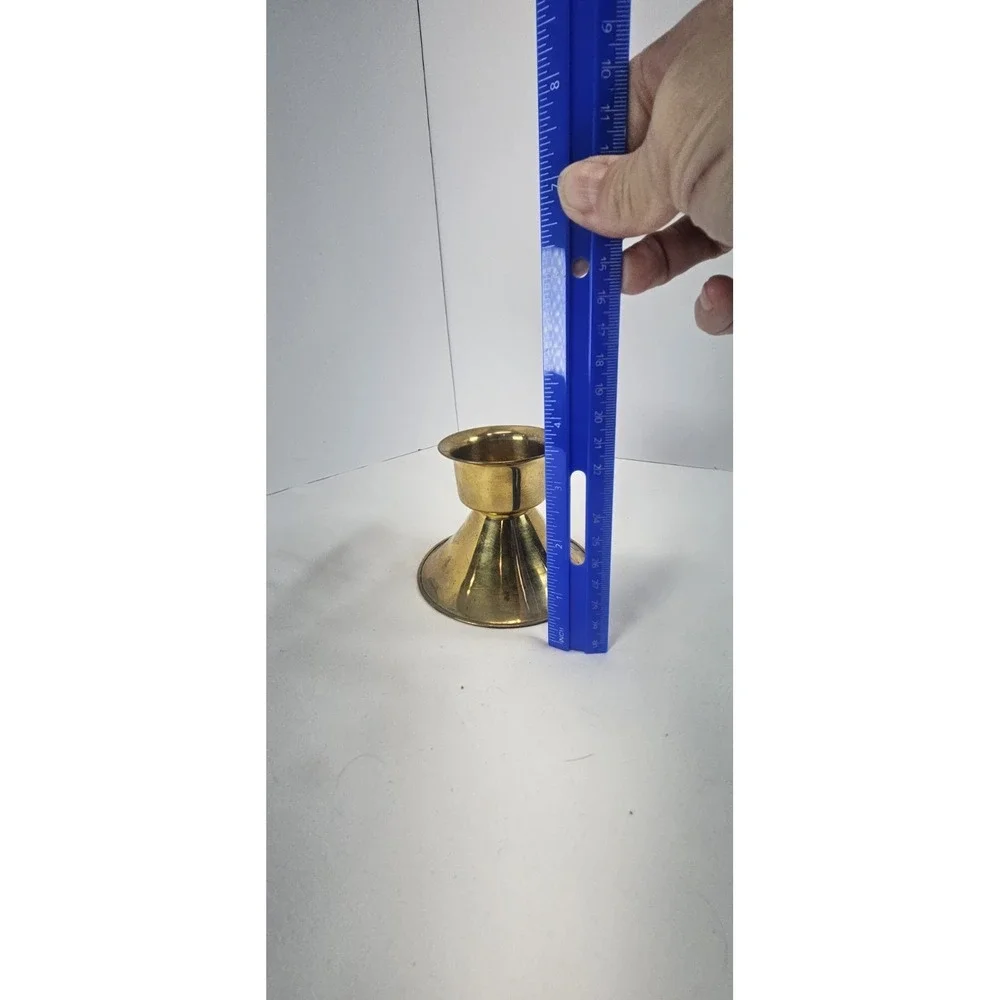 International Silver Co Solid Brass Handmade Taper‎ Candlestick Holder Vintage